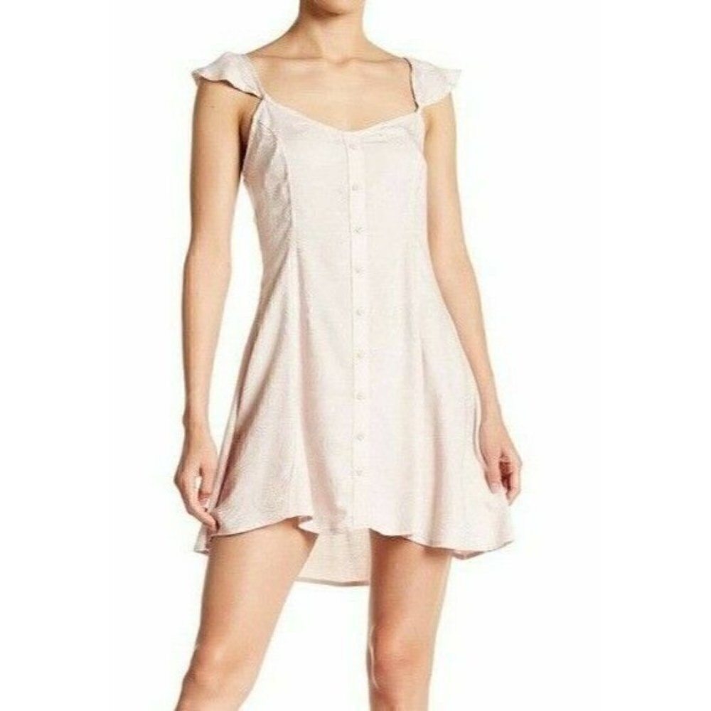 Love, Fire Women's Flutter Cap Sleeve Hushed Violet Mini Dress Size M